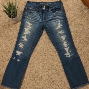 American Eagle Super Stretch distressed denim